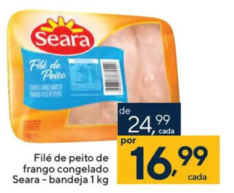 Coop Filé de peito de frango congelado Seara - bandeja 1 kg oferta