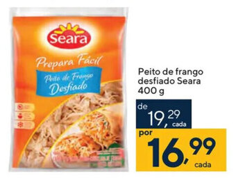 Coop Peito de frango desfiado Seara 400g oferta