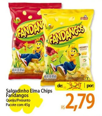 Atacadão Salgadinho Elma Chips Fandangos Queijo/Presunto Pacote com 45g oferta