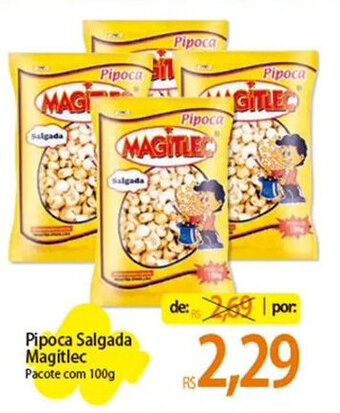 Pipoca Salgada Magitlec Pacote com 100g