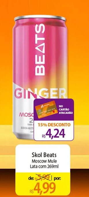 Atacadão Skol Beats Moscow Mule Lata com 269ml oferta