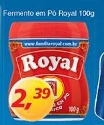 Supermercados Guanabara Fermento em po Royal 100g oferta