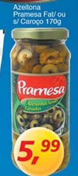 Supermercados Guanabara Azeitona Pramesa Fat. ou s/ caroco 170g oferta