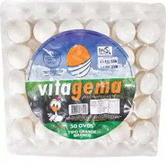 Nordestão Ovos branco vitagema grande bd c/30 oferta