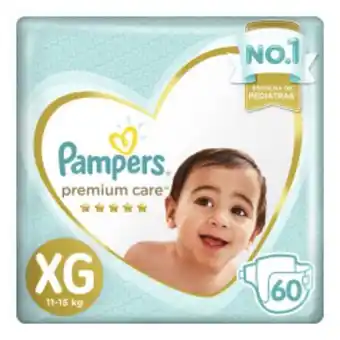 Nordestão Fralda pampers premium care xg 60 unidades oferta