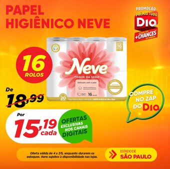 Dia PAPEL HIGIÊNICO NEVE oferta