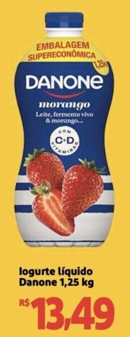 Extra Supermercado logurte líquido Danone 1,25 kg oferta