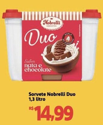 Sorvete Nobrelli Duo 1,3 litro