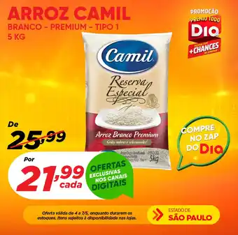 Dia ARROZ CAMIL BRANCO - PREMIUM - TIPO 1 5 KG oferta