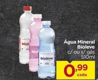 Carrefour Água Mineral Bioleve c/ ou s/ gás 510ml oferta