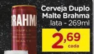 Carrefour Cerveja Duplo Malte Brahma lata - 269ml oferta