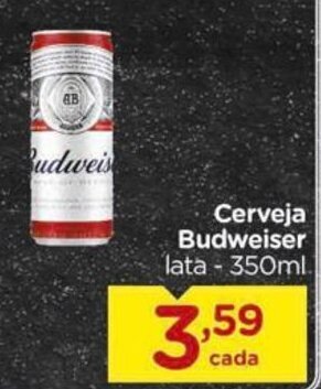 Carrefour Cerveja Budweiser lata - 350ml. oferta