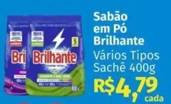 Supermercados Mateus Sabão em Pó Brilhante Vários Tipos Sachê 400g oferta
