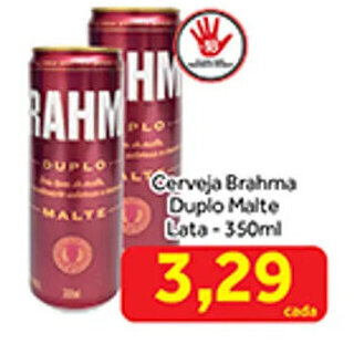 Shibata Supermercados Cerveja Brahma Duplo Malte Lata-350ml oferta