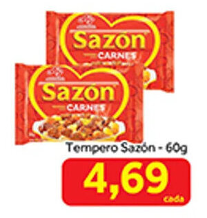 Shibata Supermercados Tempero Sazón-60g oferta