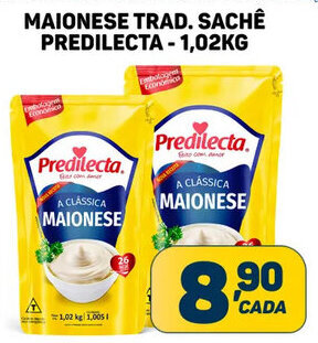 Dom Atacadista MAIONESE TRAD. SACHÊ PREDILECTA - 1,02KG oferta