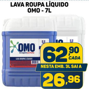 Dom Atacadista LAVA ROUPA LÍQUIDO OMO - 7L oferta