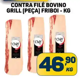 Dom Atacadista CONTRA FILÉ BOVINO GRILL (PEÇA) FRIBOI - KG oferta