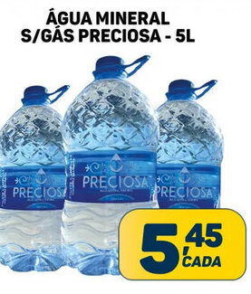 ÁGUA MINERAL S/GÁS PRECIOSA - 5L