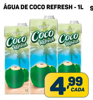 Dom Atacadista ÁGUA DE COCO REFRESH - 1L oferta