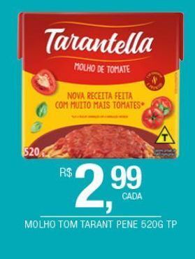 Molho de tomate tarantella 520g