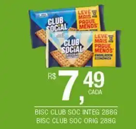 DB Supermercados Biscoitos club social 288g oferta