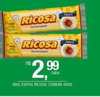 DB Supermercados Macarrão ricosa comum 400g oferta