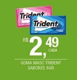 DB Supermercados Goma masc trident sabores 8g oferta