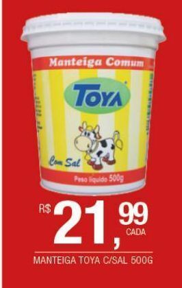 Manteiga toya c/sal 500g