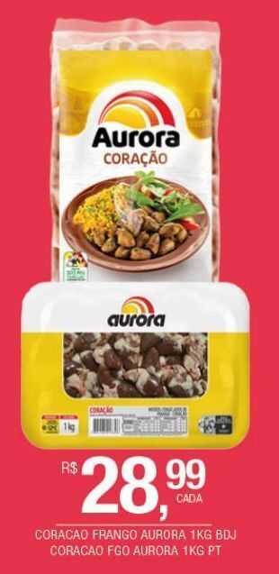 DB Supermercados Coração frango aurora 1kg oferta