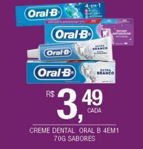 Creme dental oral-b 4 em 1 70g