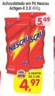 Cercadão Achocolatado em po Nescau Actigen-E 2.0 400g oferta