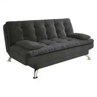 Leroy Merlin Sofá-cama 3 lugares casal premium suede cinza oferta
