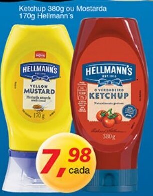 Supermercados Guanabara Ketchup 380g ou Mostarda 170g Hellmann's oferta