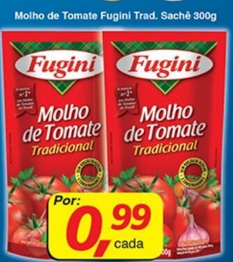 Molho de Tomate Fugini Trad. sachet 300g
