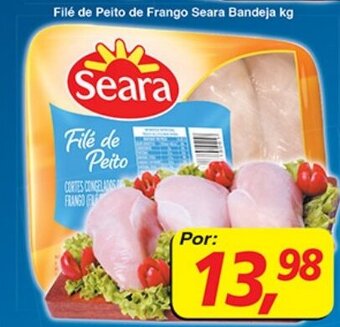 Supermercados Guanabara File de Peito de Frango Seara Bandeja 1kg oferta