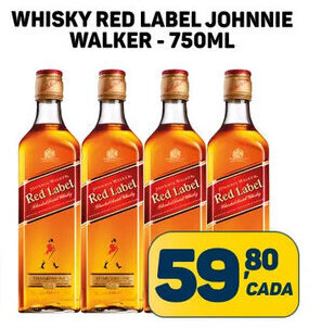 Dom Atacadista WHISKY RED LABEL JOHNNIE WALKER - 750ML oferta