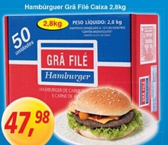 Supermercados Guanabara Hamburguer Gra file Caixa 2.8kg oferta