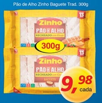 Pao de Alho Zinho Baguete Trad. 300g