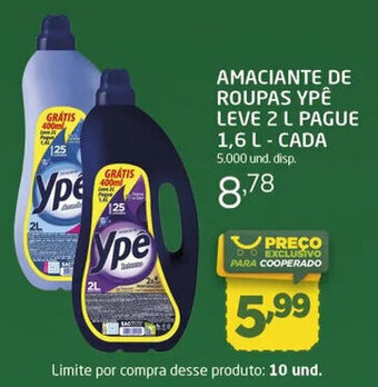 Cooper AMACIANTE DE ROUPAS YPÊ LEVE 2 L PAGUE 1,6 L - CADA oferta
