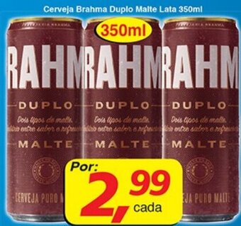 Cerveja Brahma Duplo Malte Lata 350ml