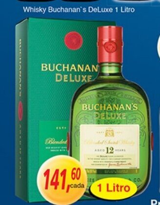 Supermercados Guanabara Whisky Buchman's De Luxe 1L oferta