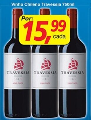 Supermercados Guanabara Vinho Chileno Travessia 750ml oferta