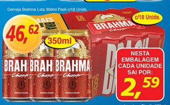 Supermercados Guanabara Cerveja Brahma Lata 350ml Pack c/18 unids oferta
