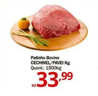 Althoff Supermercados Patinho Bovino Cechinel Pavei 1kg oferta