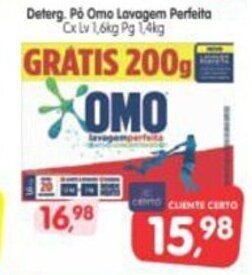 Cercadão Deterg. po Omo Lavagem Perfeita 1.4kg oferta