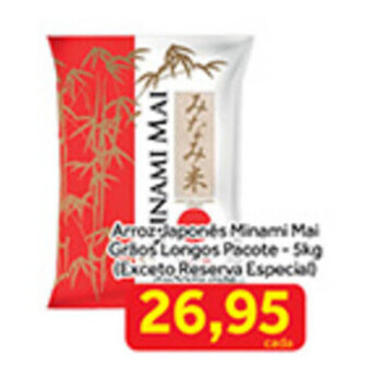 Shibata Supermercados Arroz Japones Minami Mai Graos Longos pacote 5kg oferta