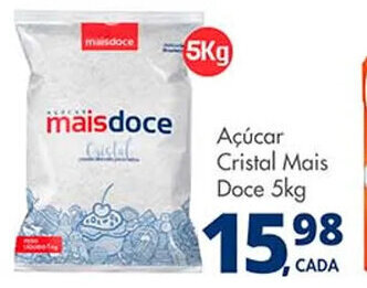 Delta Supermercados Açúcar Cristal Mais Doce 5kg oferta
