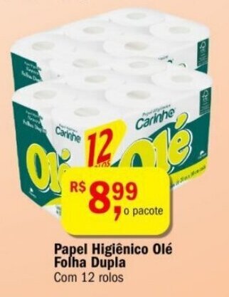 Ultrabox Papel Higiênico Olé Folha Dupla Com 12 rolos oferta