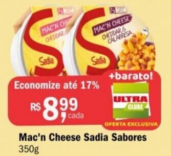 Ultrabox Mac'n Cheese Sadia Sabores 350g oferta